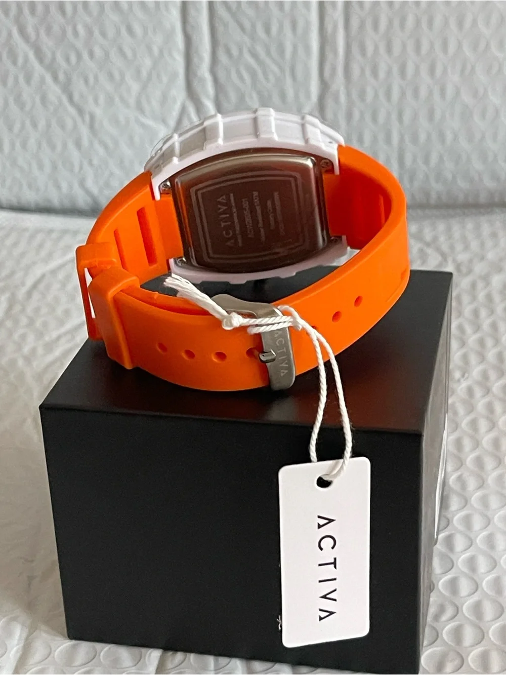 Activa X Invicta Digital Essentials Men's Watch - 42.8mm, Orange & white, new